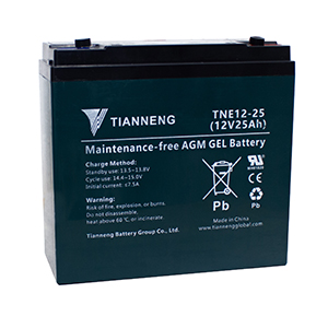 Bình ắc quy xe máy điện Tianneng AGM GEL TNE12-25 (12V-25AH)